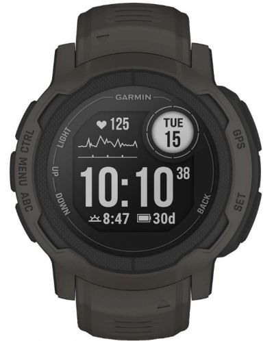 Смарт часовник Garmin - Instinct 2, 45mm, графит/черен - 1